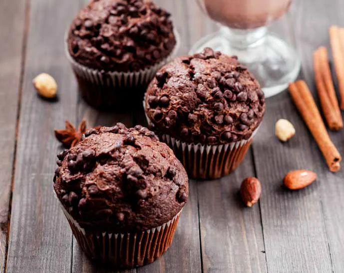 Muffins de cocoa 