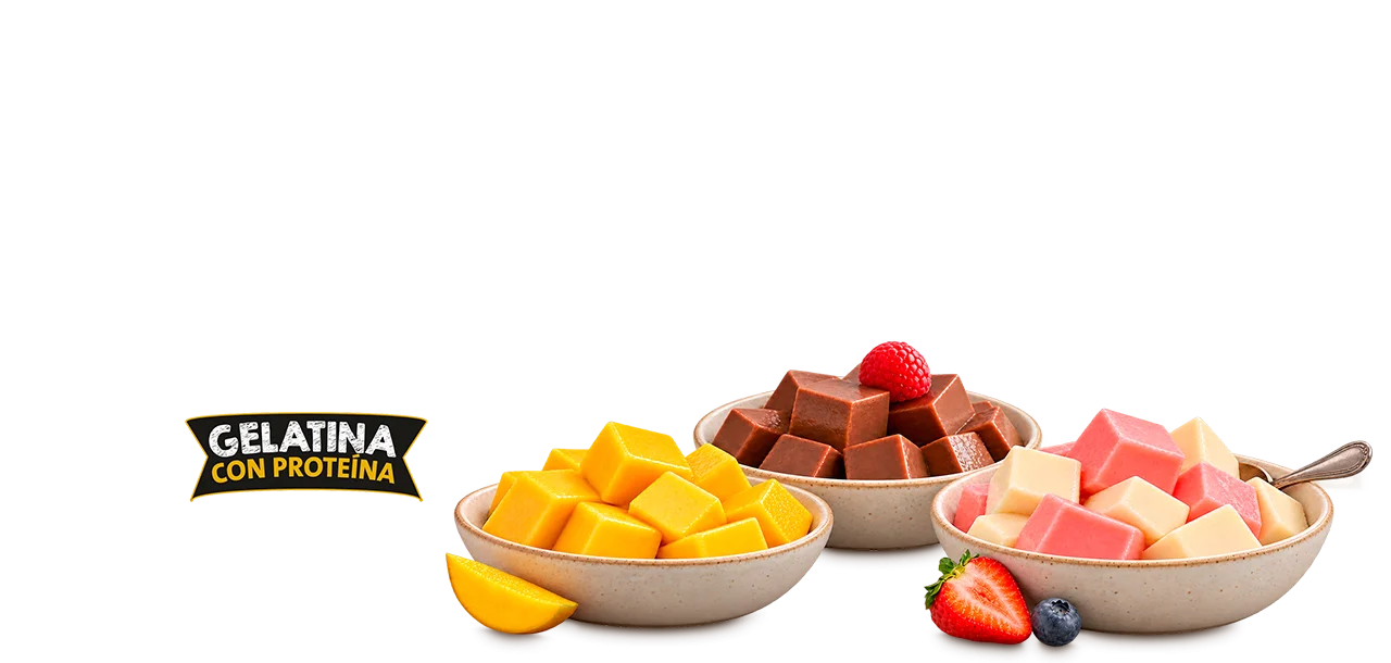 Gelatinas de leche con proteína
