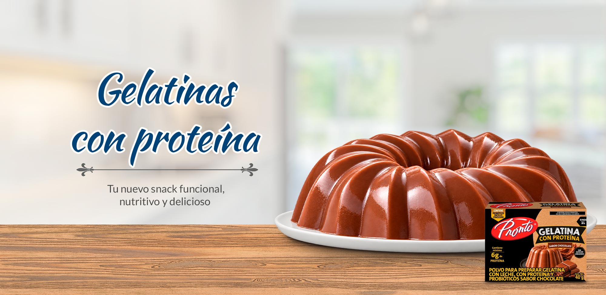 Gelatinas de leche con proteína