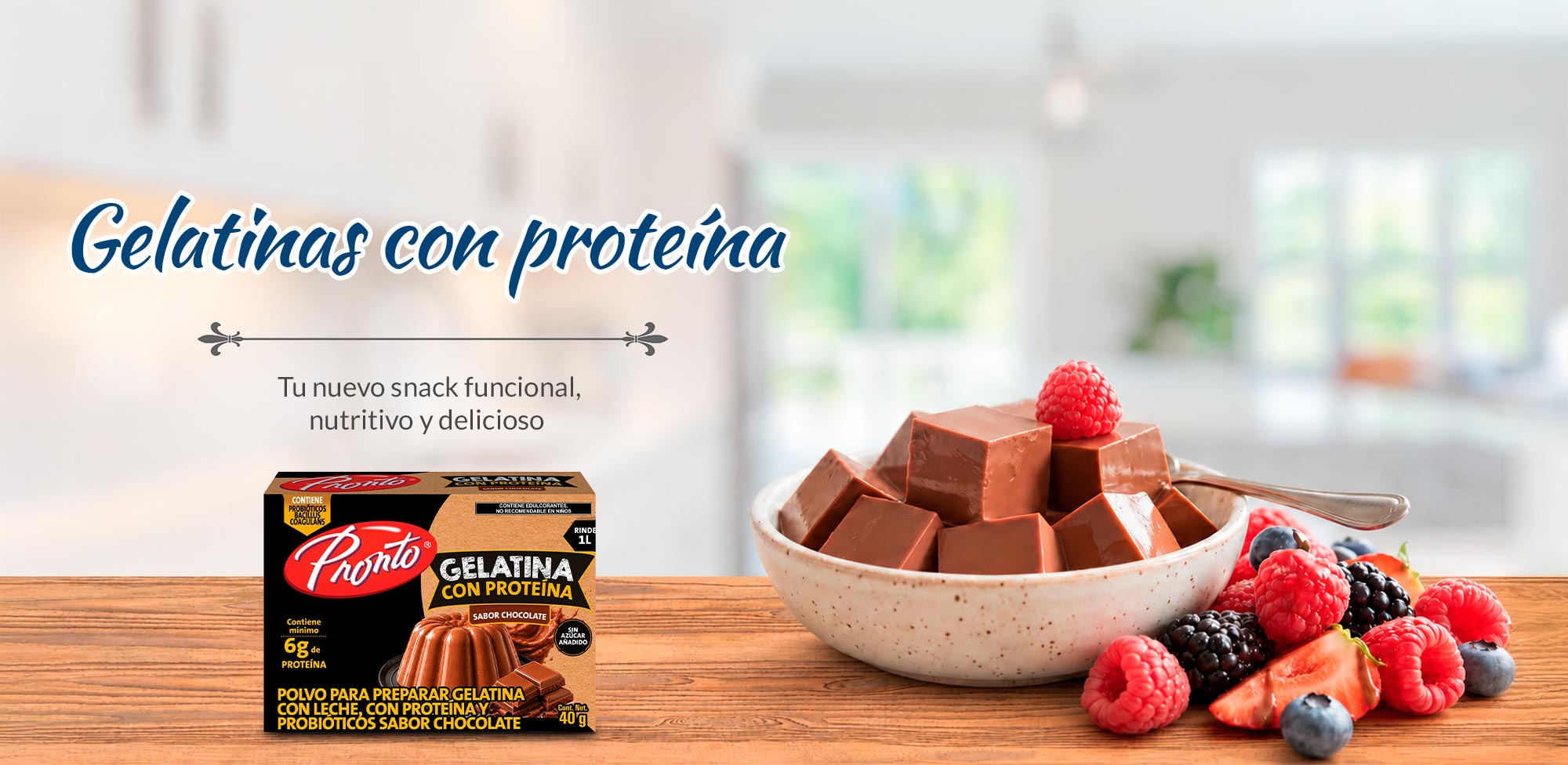 Gelatinas de leche con proteína