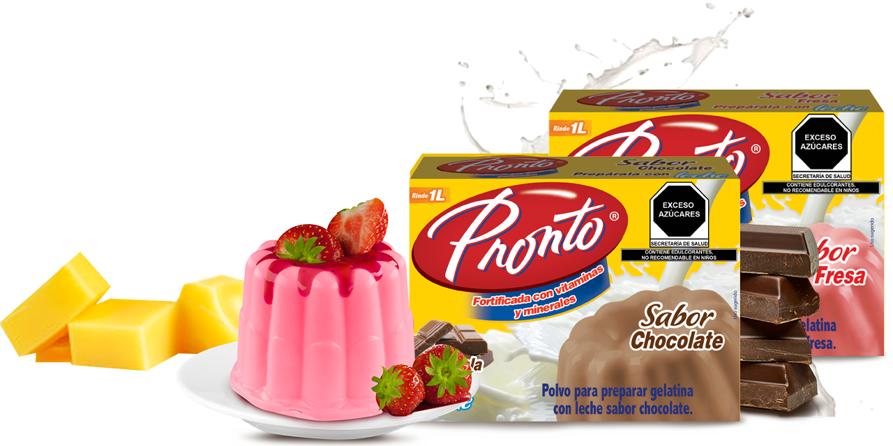 Pronto, gelatinas de leche